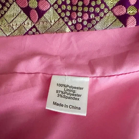 Tuckernuck Dress Women XXL Pink Gold Champagne Dreams Essie Cocktail Glam NWOT - Picture 5 of 12